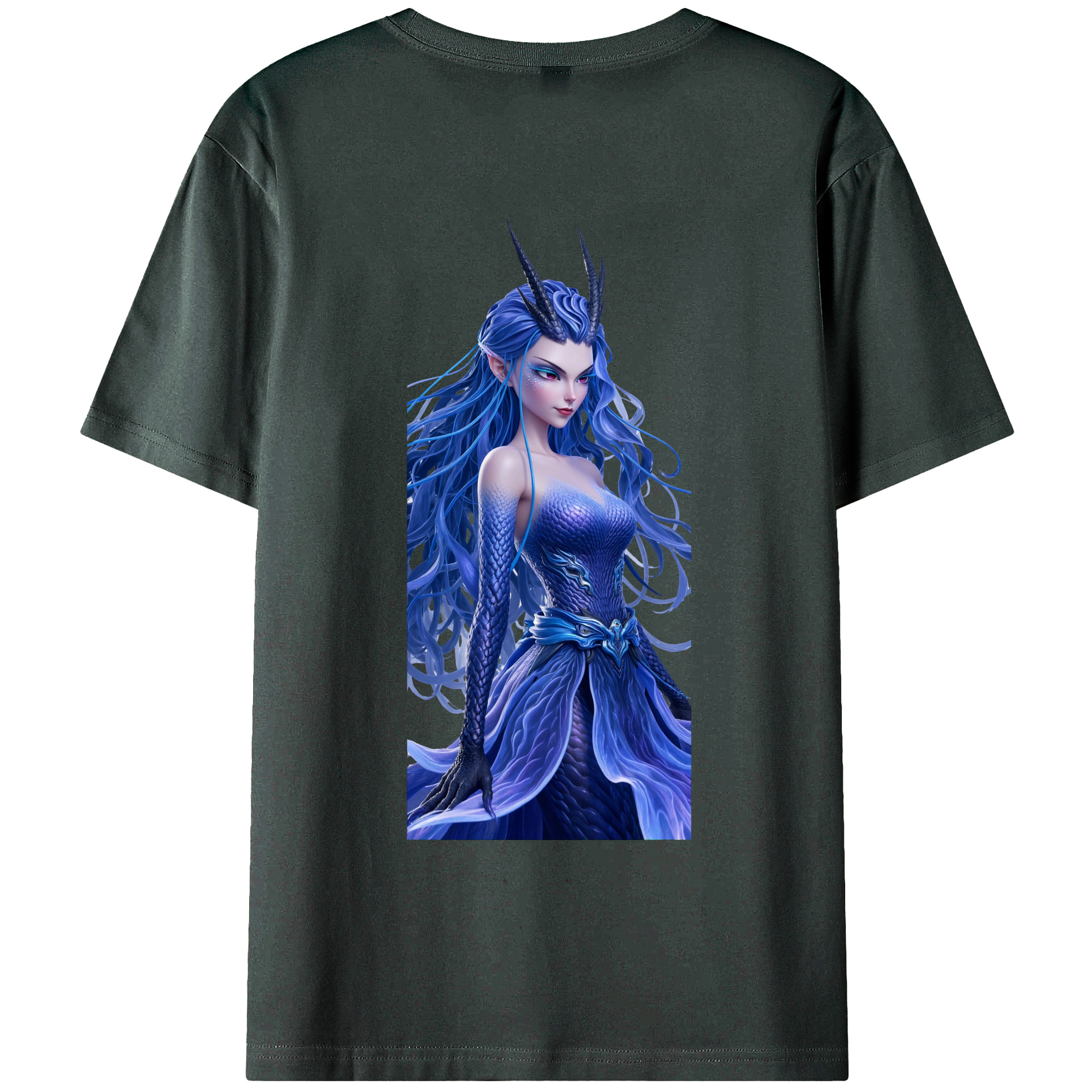 （画像用） Ne Zha 2 ナタ 魔童の大暴れ 綿100％ メンズ半袖Tシャツ（バックプリント） 通気性